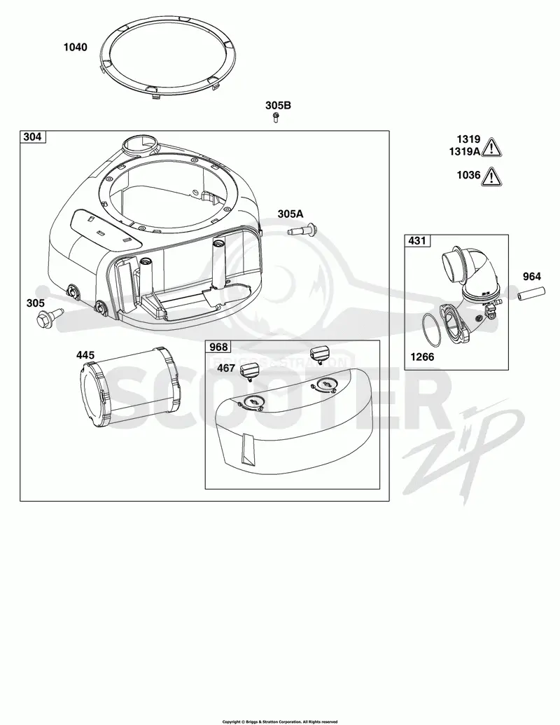 Blower Housing and Air Cleaner Group
