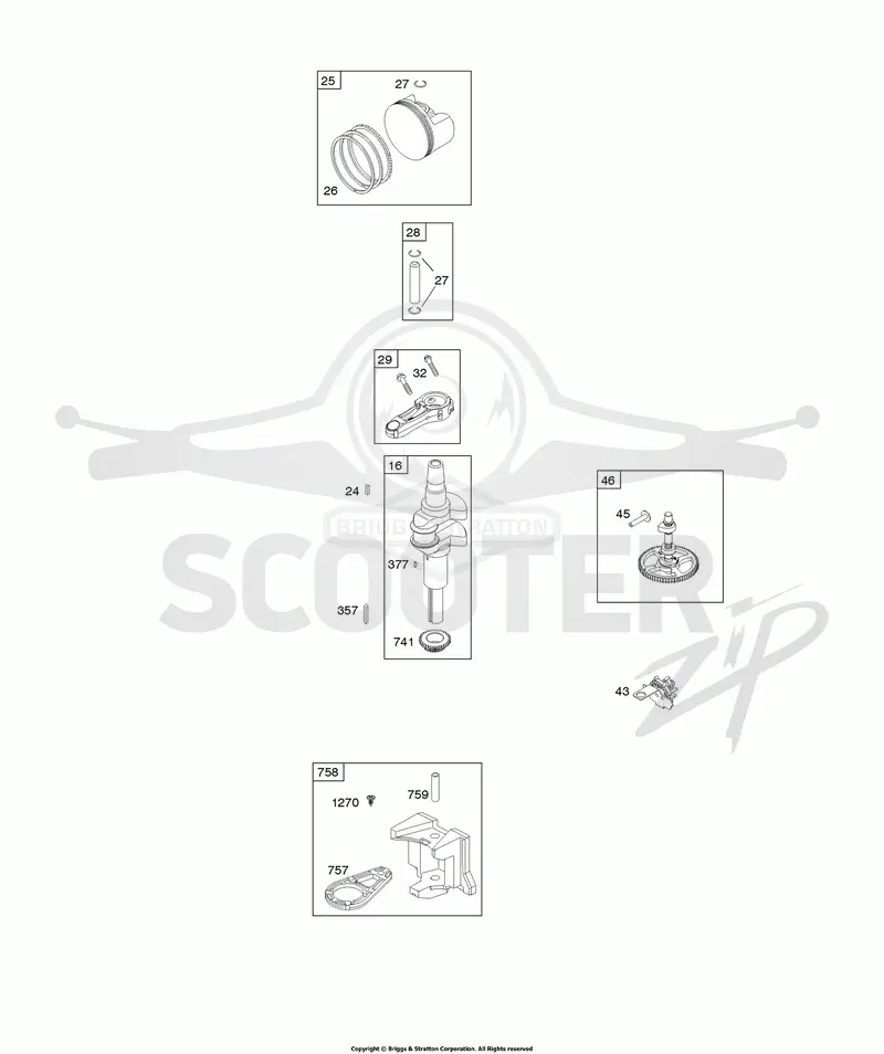 Camshaft, Crankshaft, Lubrication, Piston, Rings, Connecting Rod