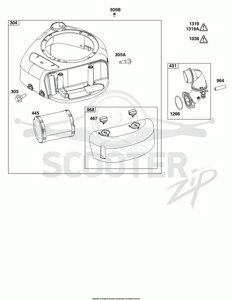 Blower Housing and Air Cleaner Group