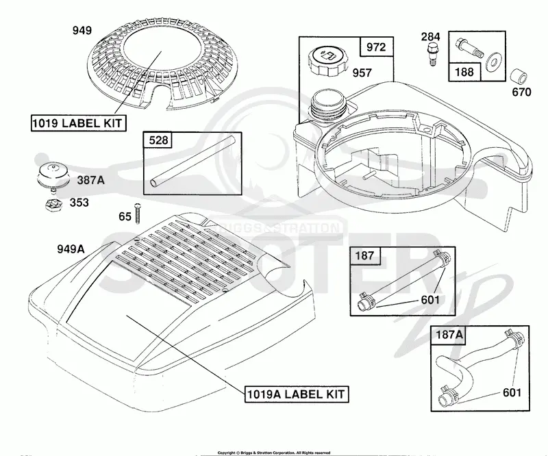 Fuel Tank Assy,Cover, Hoses