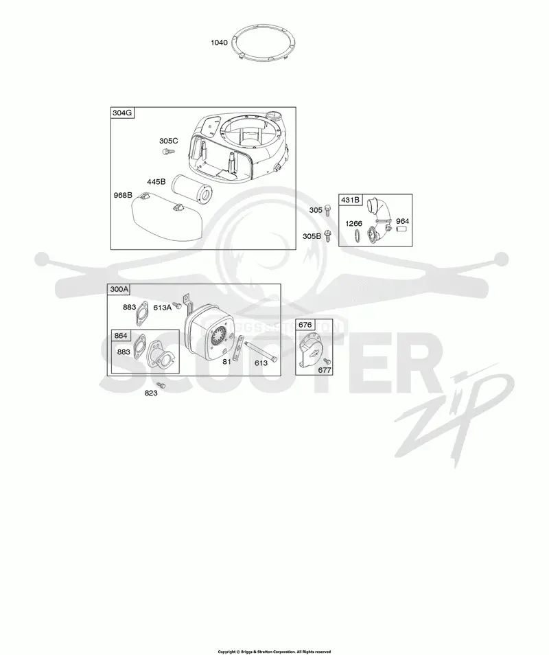 Air Cleaner, Blower Housing, Exhaust System