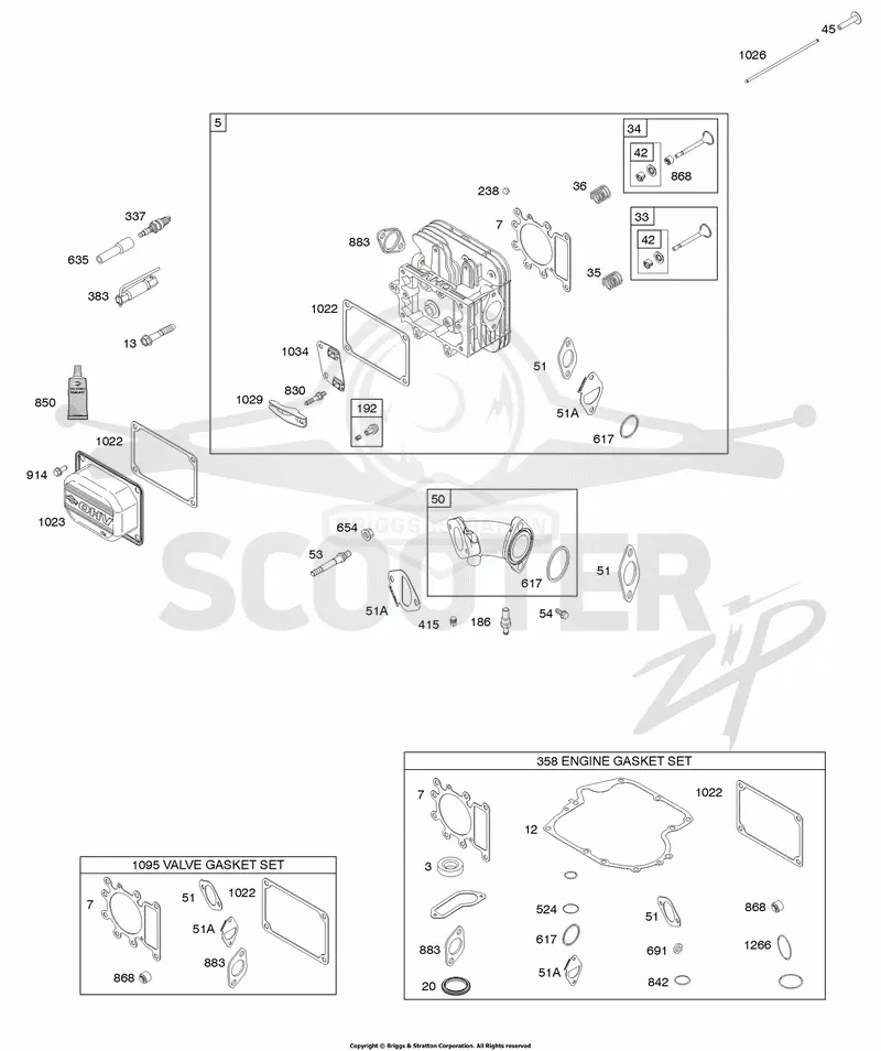 Cylinder Head, Gasket Set - Engine, Gasket Set - Valve, Intake Manifold, Valves