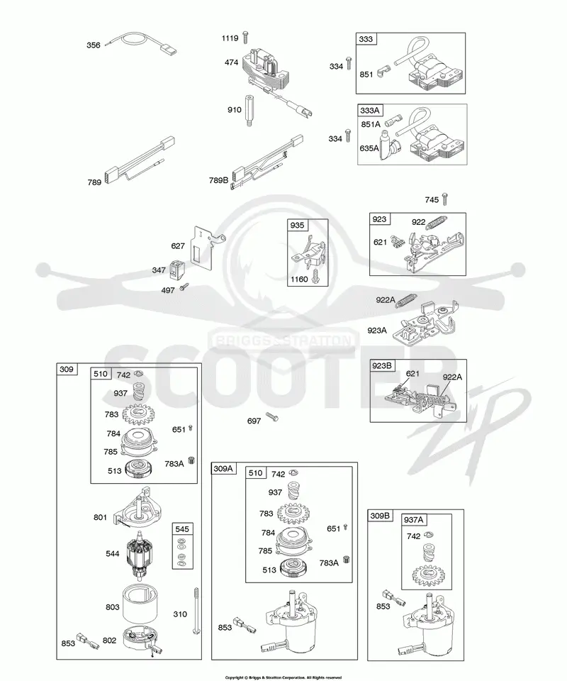Alternator, Electric Starter, Electrical, Flywheel Brake, Ignition