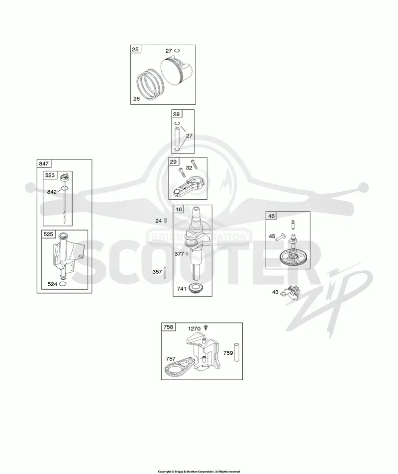 Camshaft, Crankshaft, Lubrication, Piston, Rings, Connecting Rod