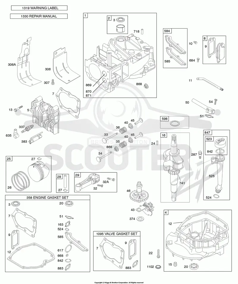 Camshaft, Crankshaft, Cylinder, Engine Sump, Lubrication, Piston Group, Valves