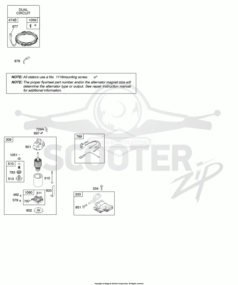 Alternator, Electric Starter, Ignition
