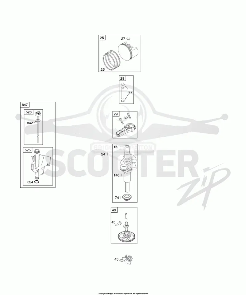Camshaft, Crankshaft, Lubrication, Piston, Rings, Connecting Rod