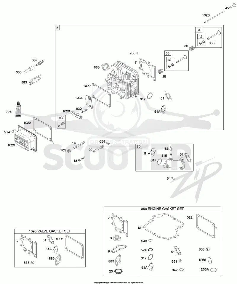 Cylinder Head, Gasket Set - Engine, Gasket Set - Valve, Intake Manifold, Valves
