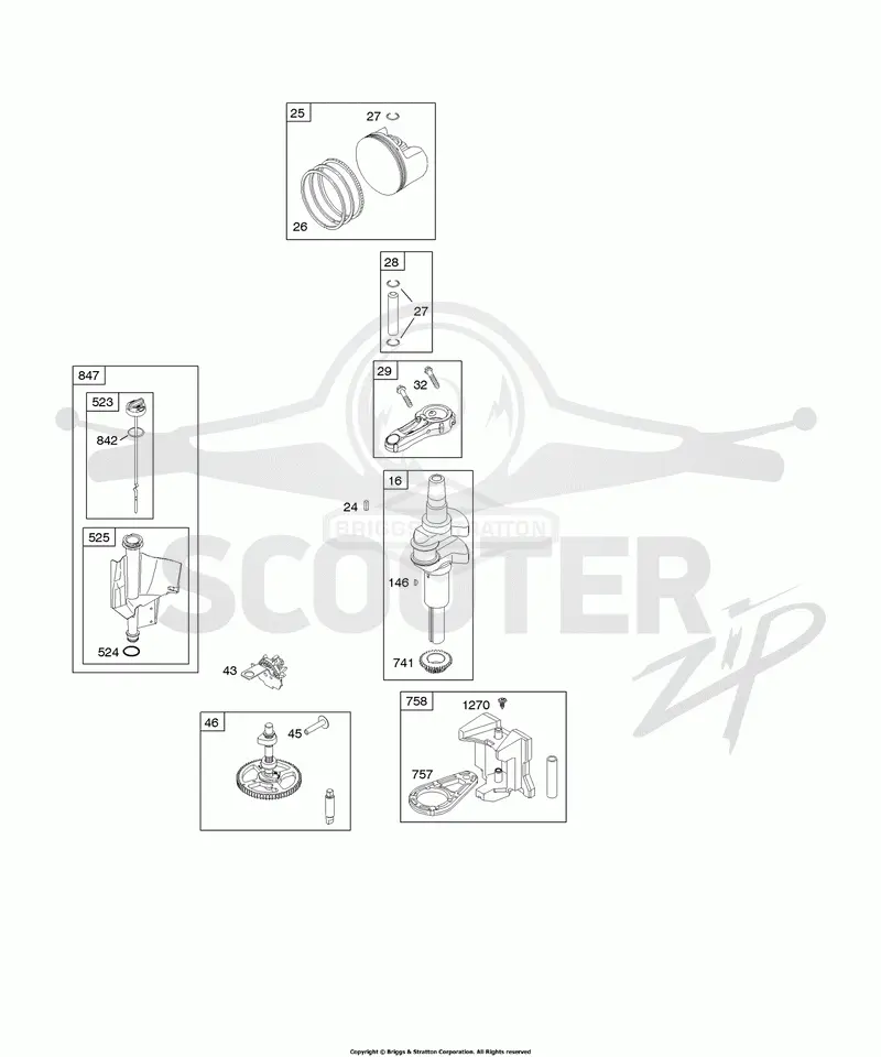 Camshaft, Crankshaft, Lubrication, Piston, Rings, Connecting Rod