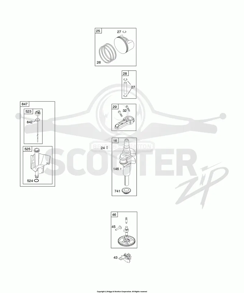Camshaft, Crankshaft, Lubrication, Piston, Rings, Connecting Rod