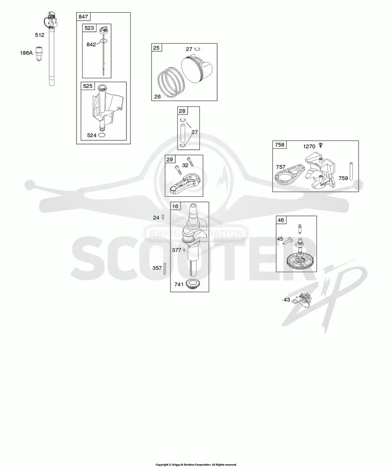 Camshaft, Crankshaft, Lubrication, Piston, Rings, Connecting Rod