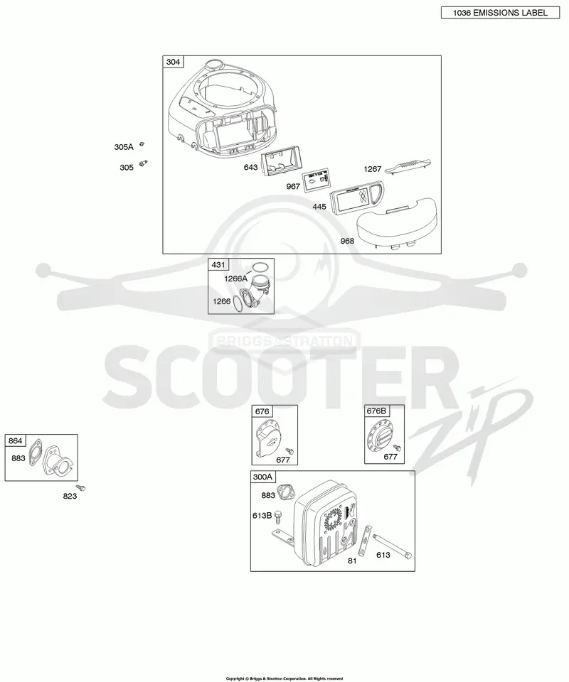 Air Cleaner, Blower Housing, Exhaust System