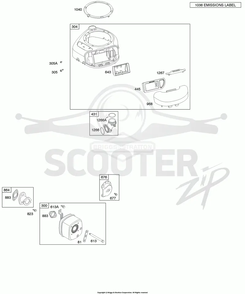 Air Cleaner/Blower Housing, Muffler