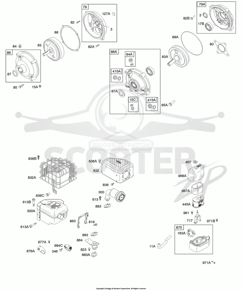 Air Cleaner, Exhaust System, Gear Reduction