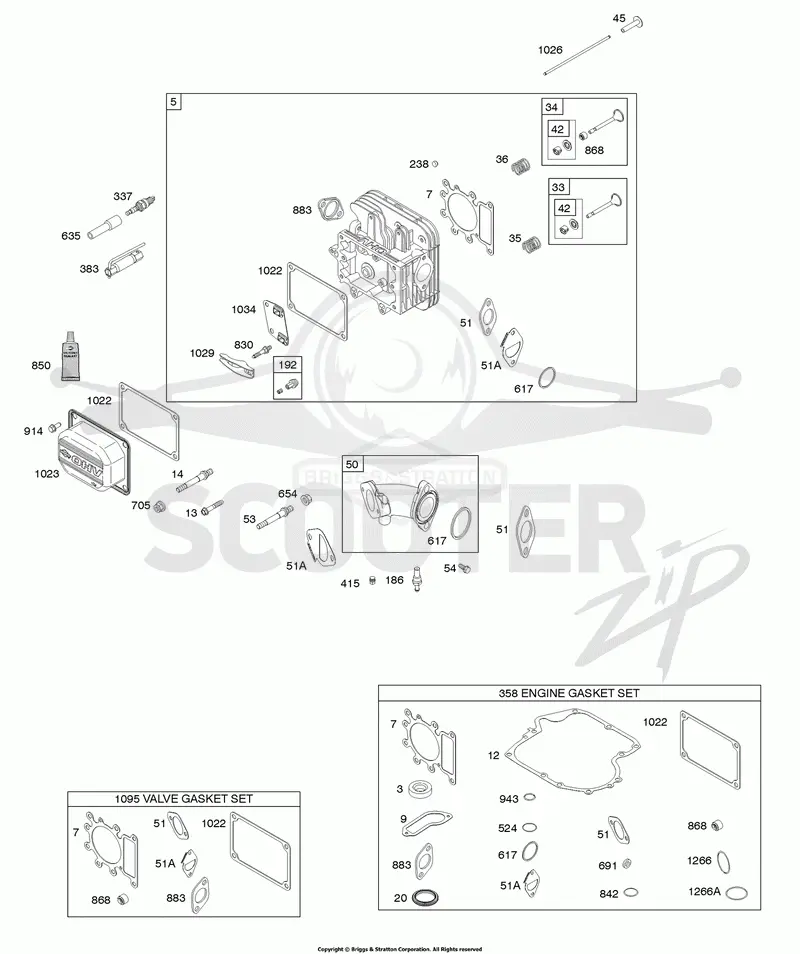 Cylinder Head, Gasket Set - Engine, Gasket Set - Valve, Intake Manifold, Valves