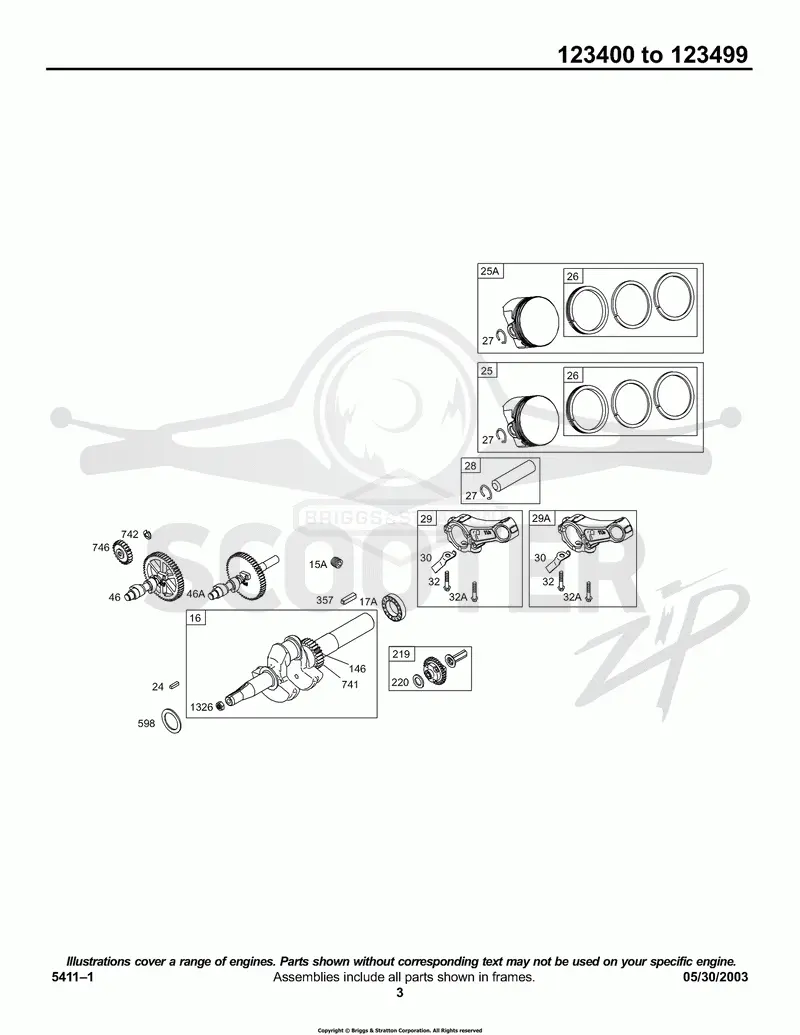 Cam, Crankshaft, Piston Group