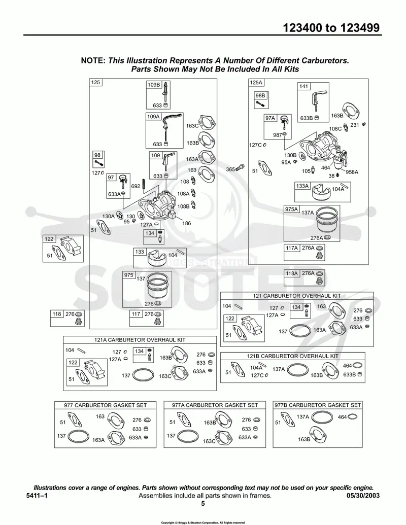 Carburetor Group, Kits/Gasket-Carburetor