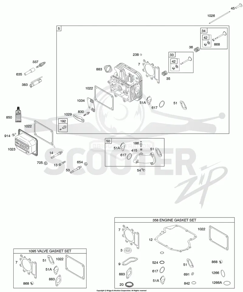 Cylinder Head, Gasket Set - Engine, Gasket Set - Valve, Intake Manifold, Valves