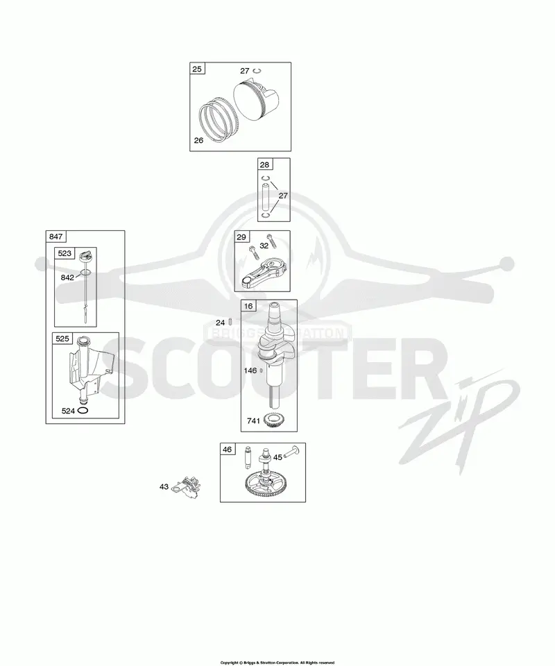 Camshaft, Crankshaft, Lubrication, Piston, Rings, Connecting Rod