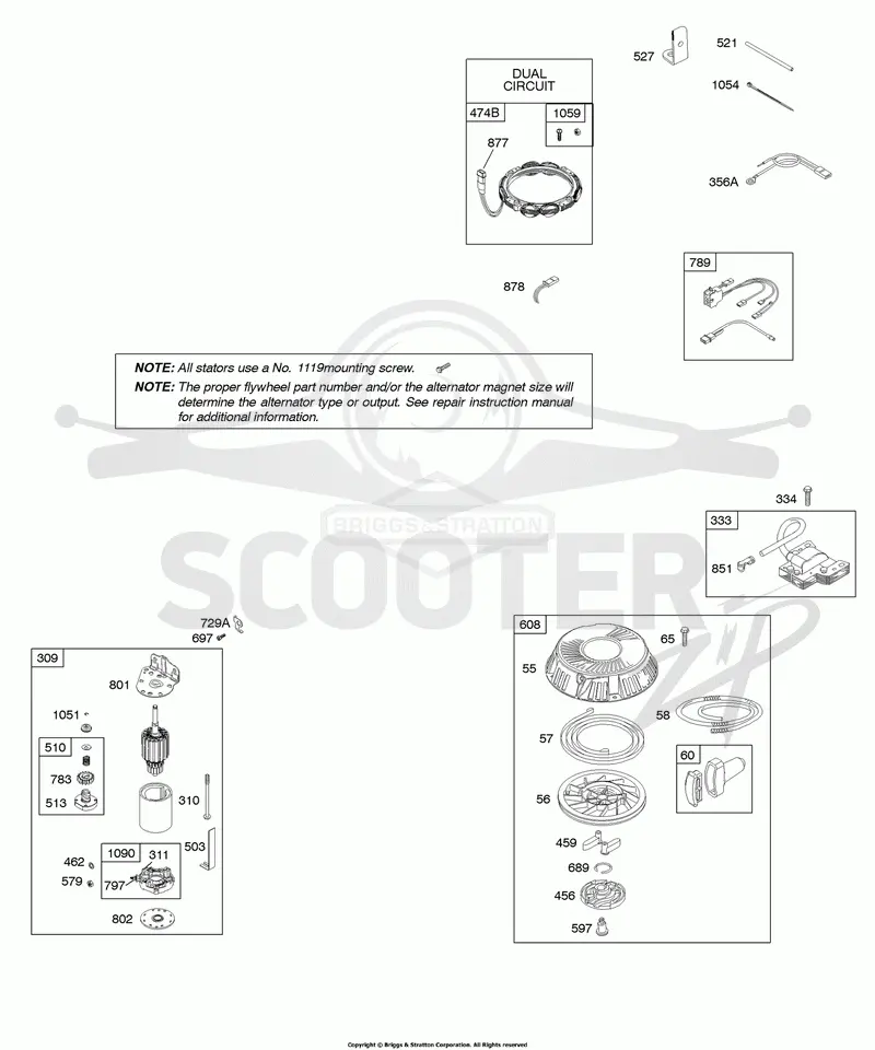 Alternator, Electric Starter, Ignition