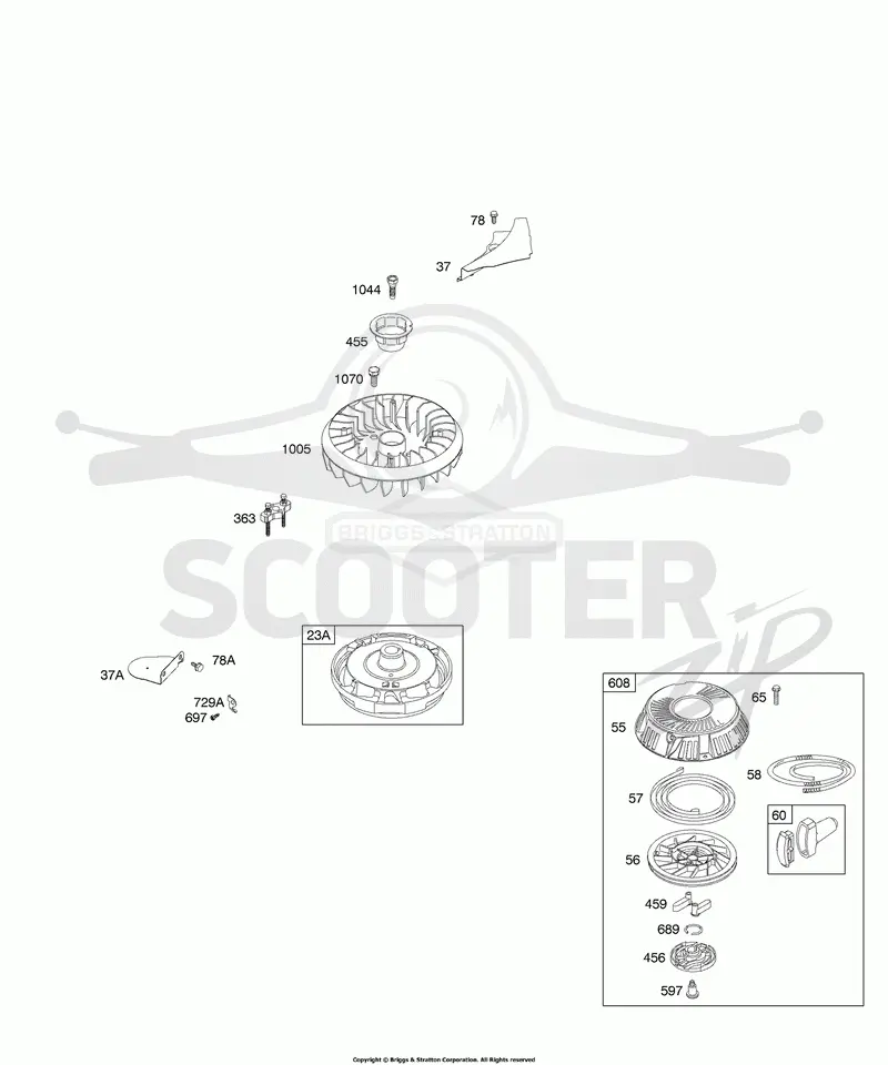 Flywheel, Rewind Starter