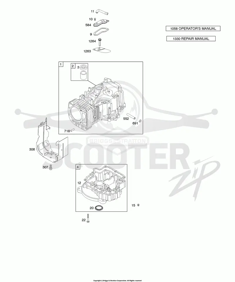 Crankcase Cover/Sump, Cylinder