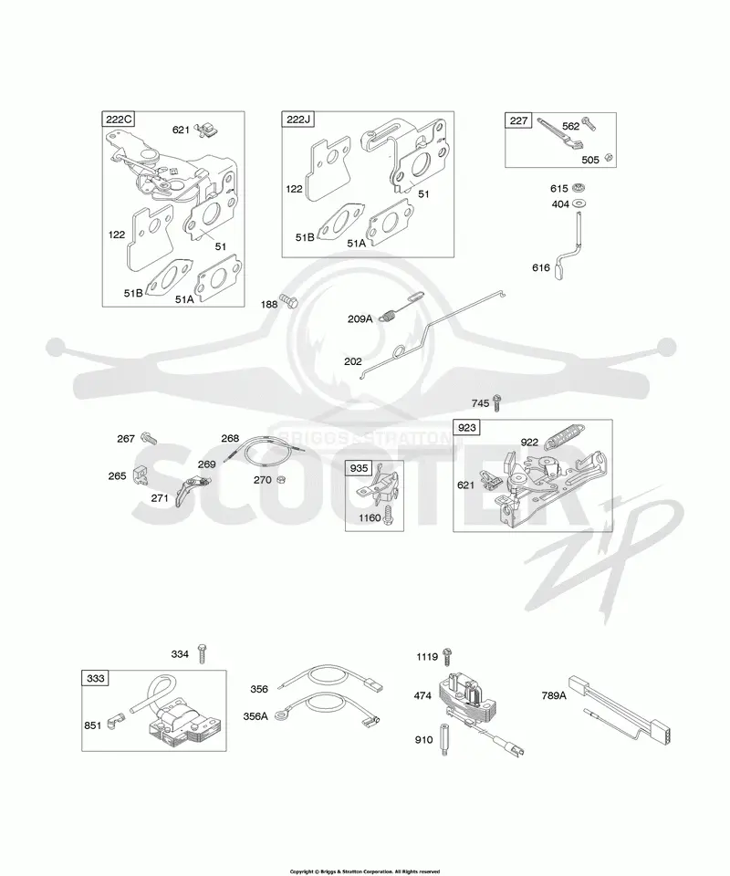 Controls, Flywheel Brake, Governor Spring, Ignition