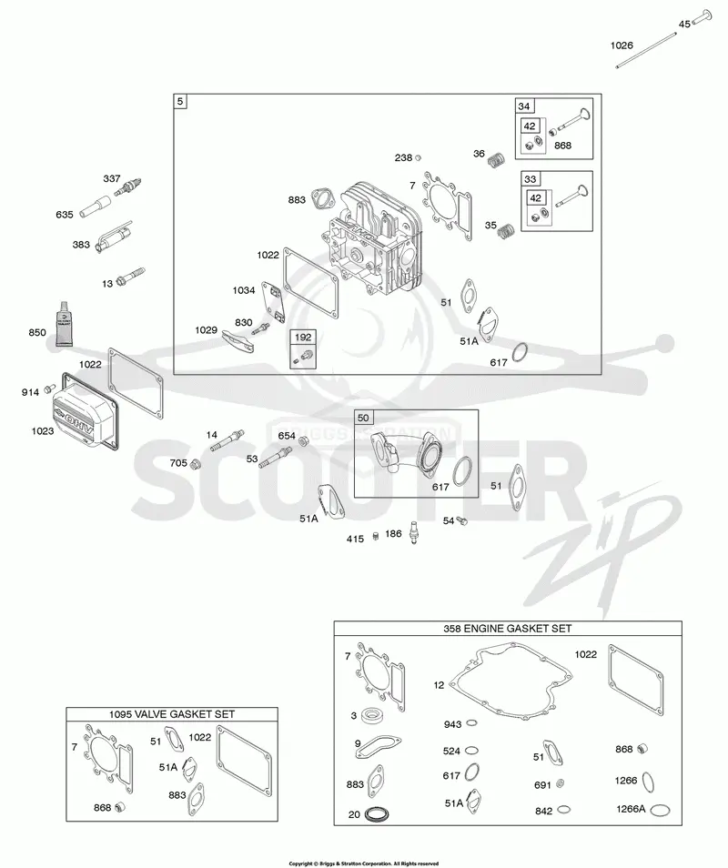 Cylinder Head, Gasket Set - Engine, Gasket Set - Valve, Intake Manifold, Valves