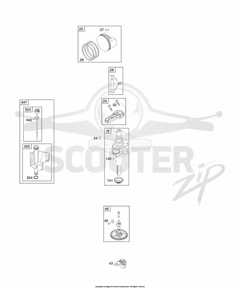 Camshaft, Crankshaft, Lubrication, Piston, Rings, Connecting Rod