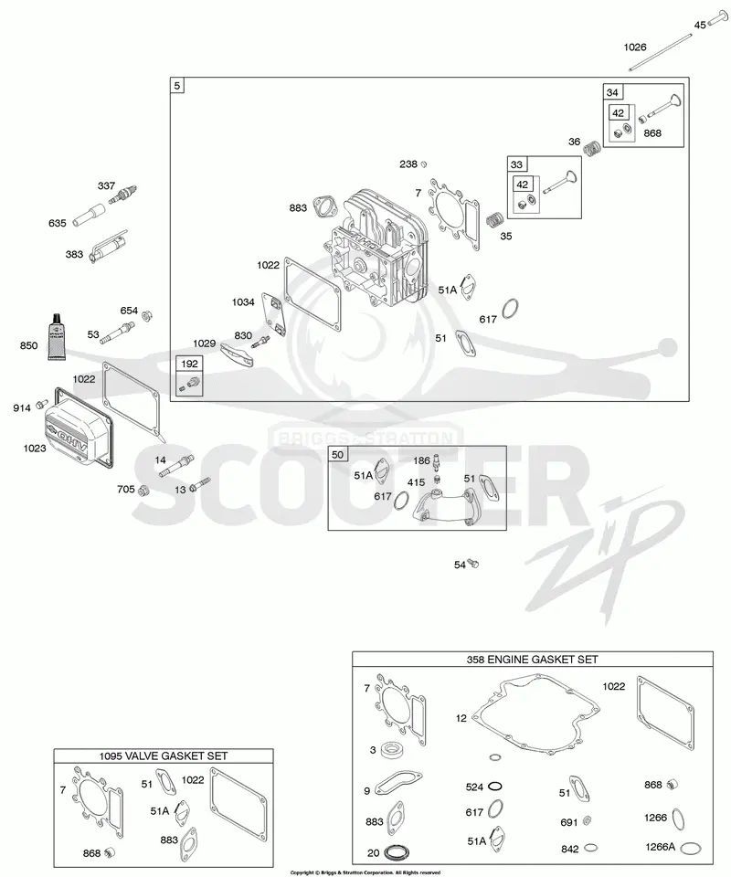 Cylinder Head, Gasket Set - Engine, Gasket Set - Valve, Intake Manifold, Valves