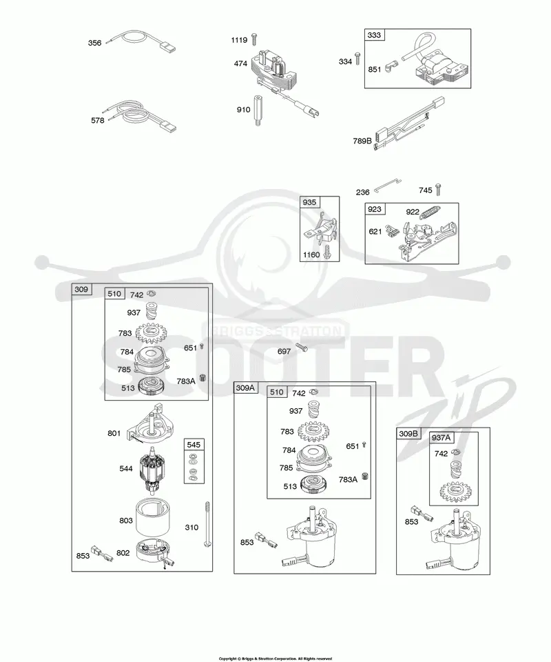 Alternator, Electric Starter, Electrical, Flywheel Brake, Ignition