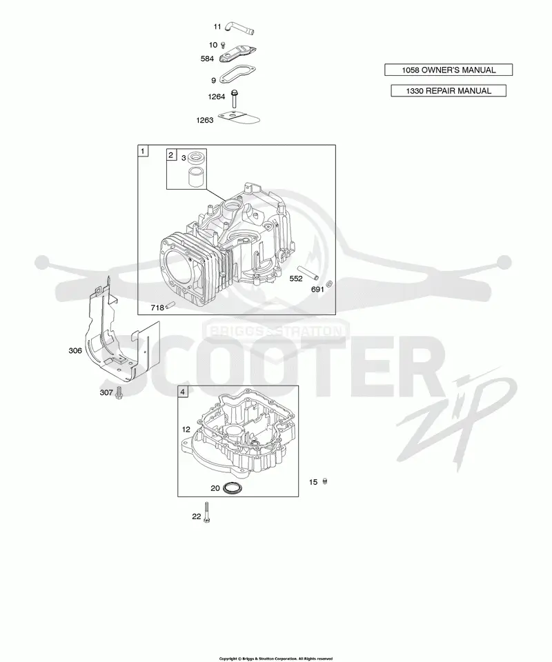 Crankcase Cover/Sump, Cylinder