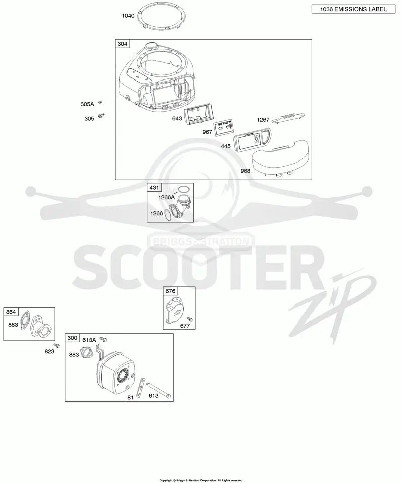 Air Cleaner, Blower Housing, Muffler