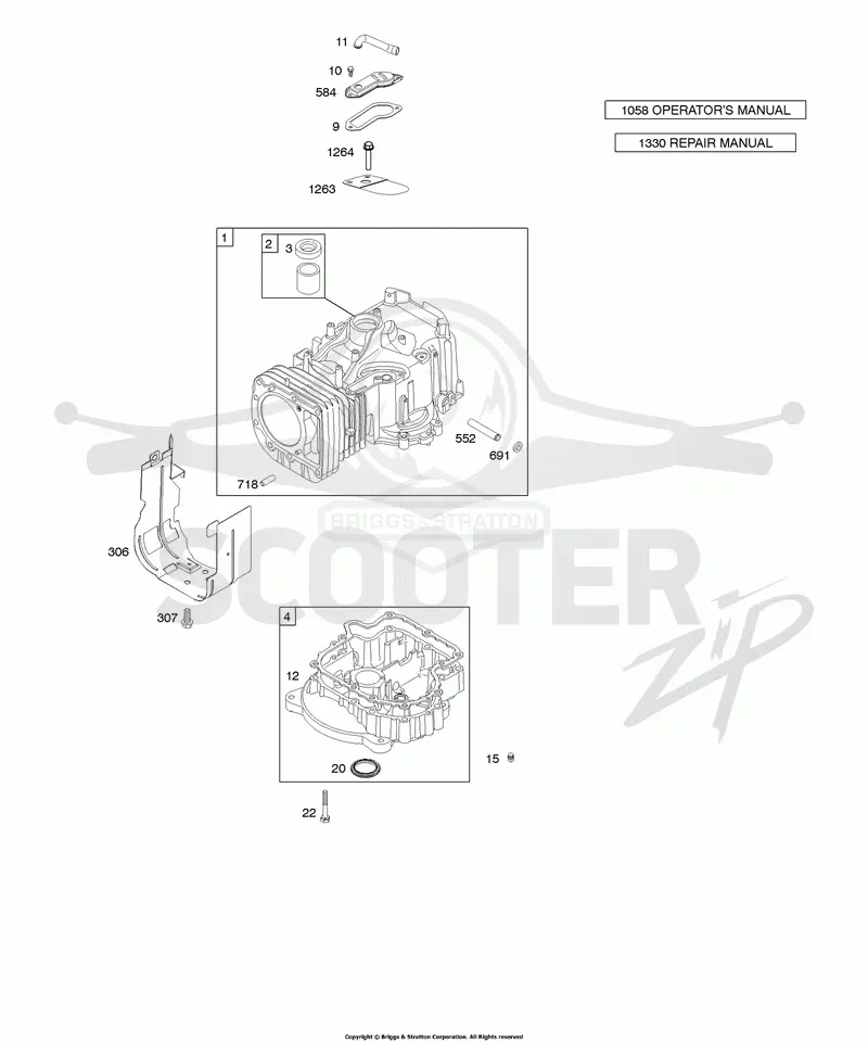 Crankcase Cover/Sump, Cylinder