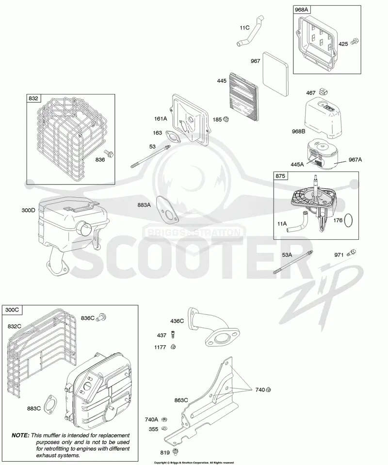 Air Cleaner, Exhaust System