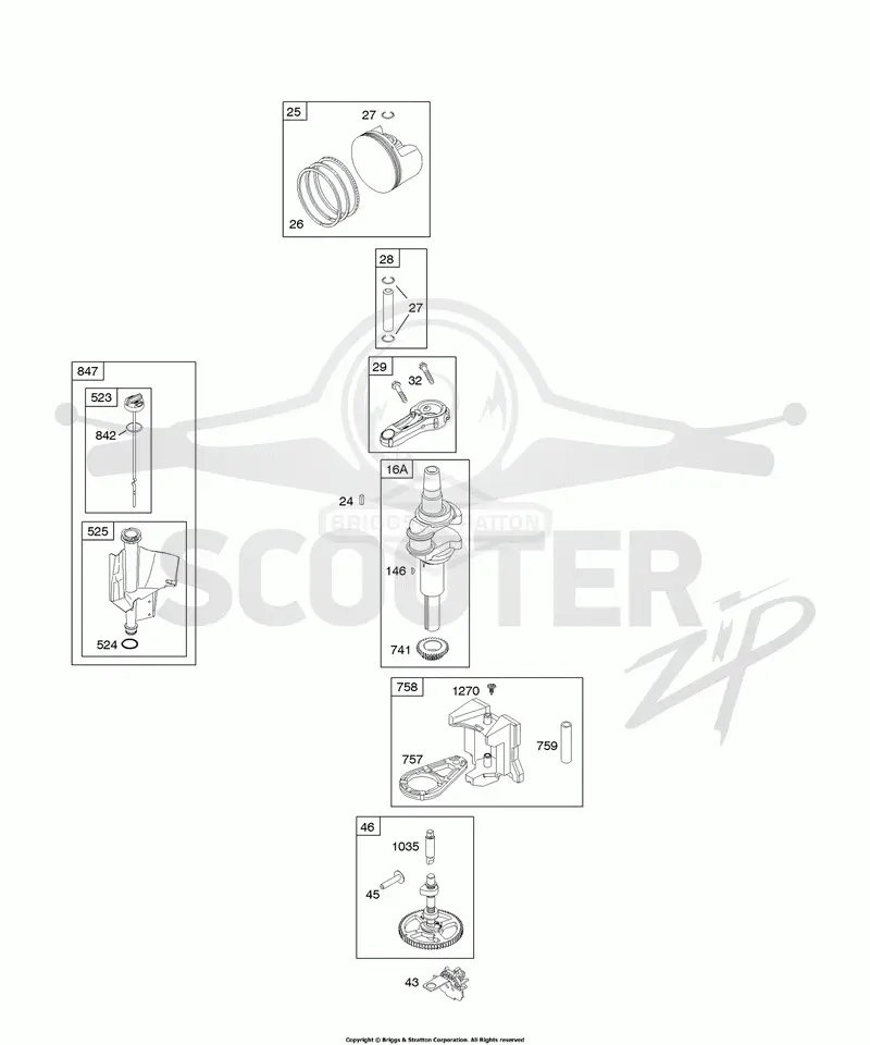 Camshaft, Crankshaft, Lubrication, Piston, Rings, Connecting Rod