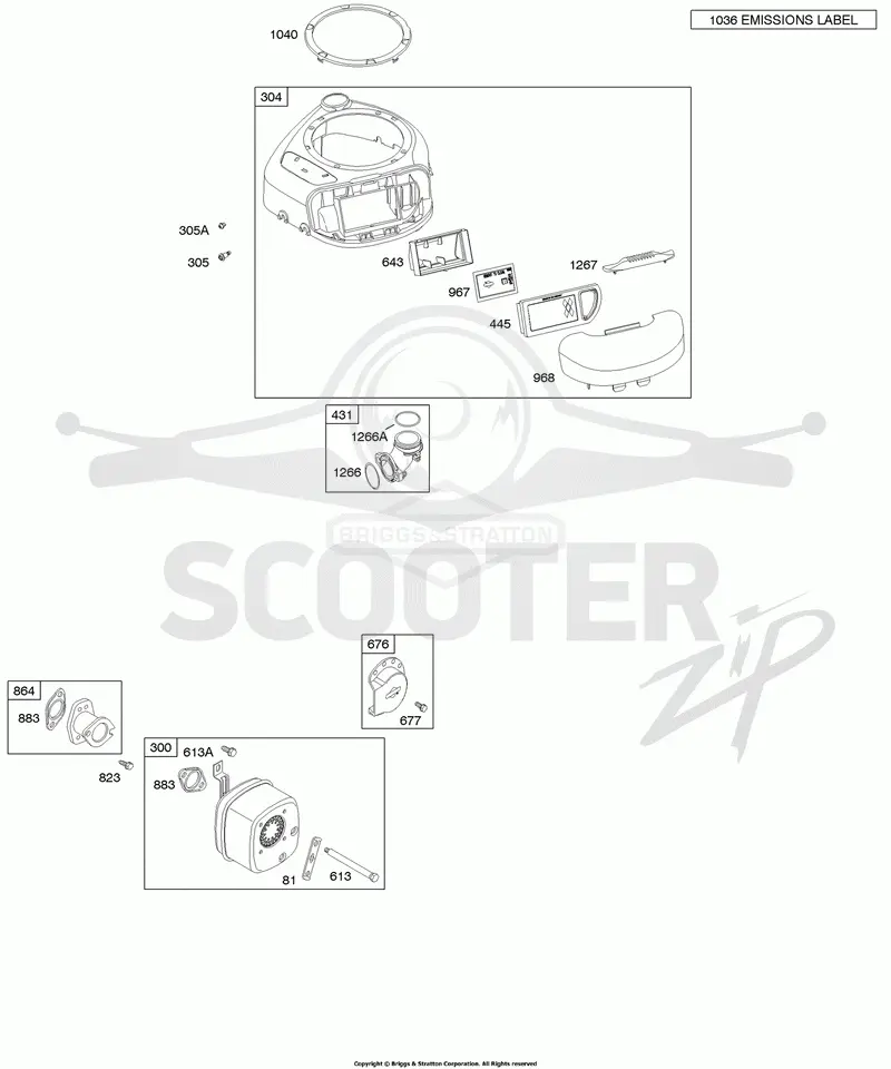 Air Cleaner/Blower Housing, Muffler