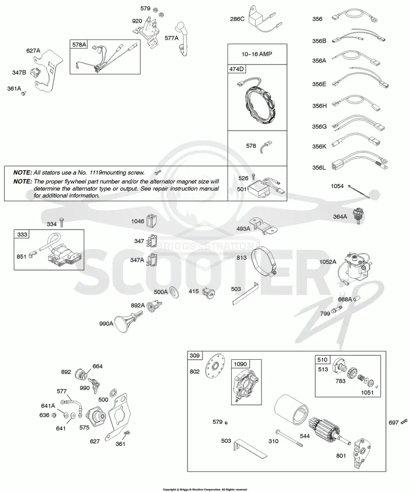 Alternator, Electric Starter, Ignition