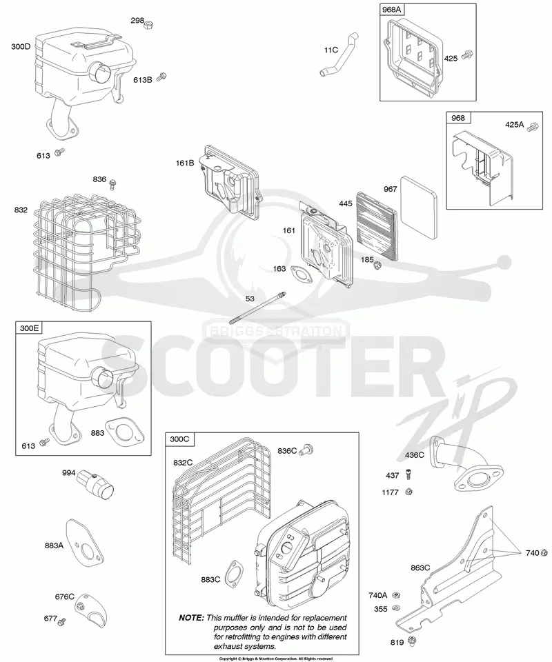 Air Cleaner, Exhaust System