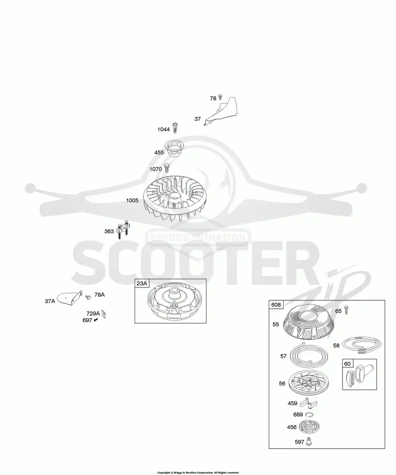 Flywheel, Rewind Starter