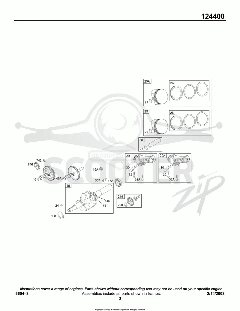 Cam, Crankshaft, Piston Group