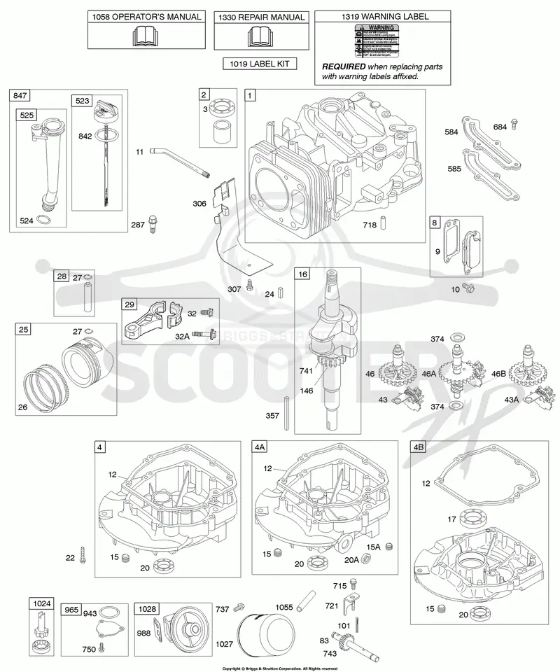 Camshaft, Crankshaft, Cylinder, Engine Sump, Lubrication, Piston Group