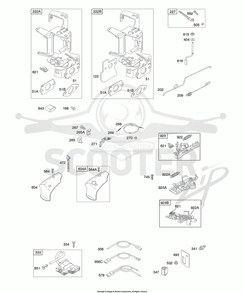 Controls, Flywheel Brake, Governor Spring, Ignition