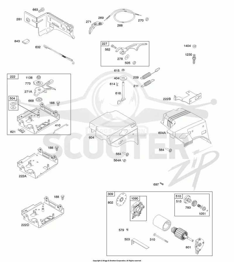 Controls, Electric Starter, Governor Spring