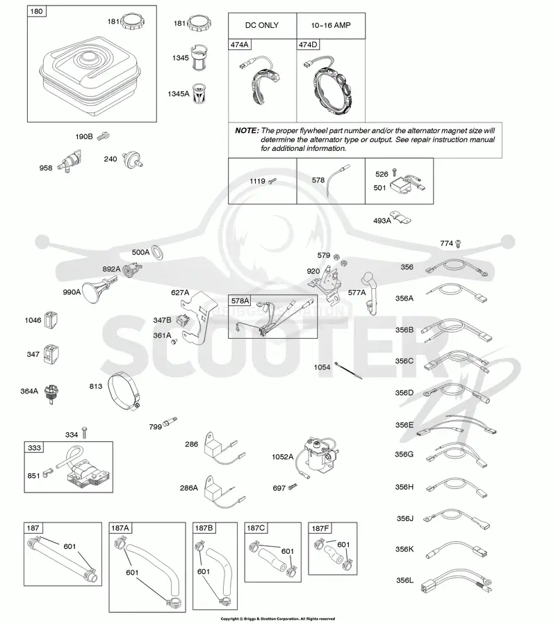 Alternator, Fuel Supply, Ignition