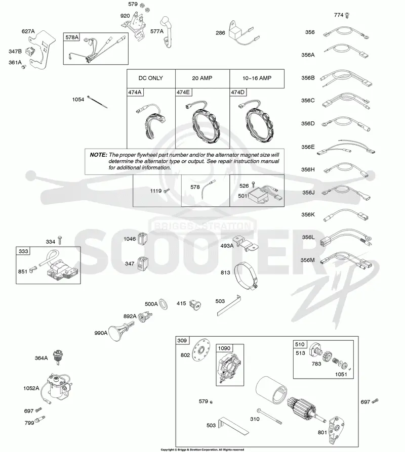 Alternator, Electric Starter, Ignition