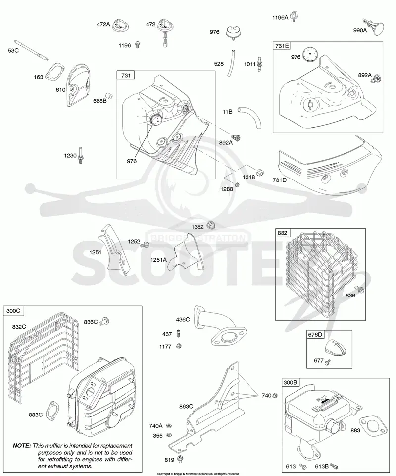 Blower Housing/Shrouds, Exhaust System