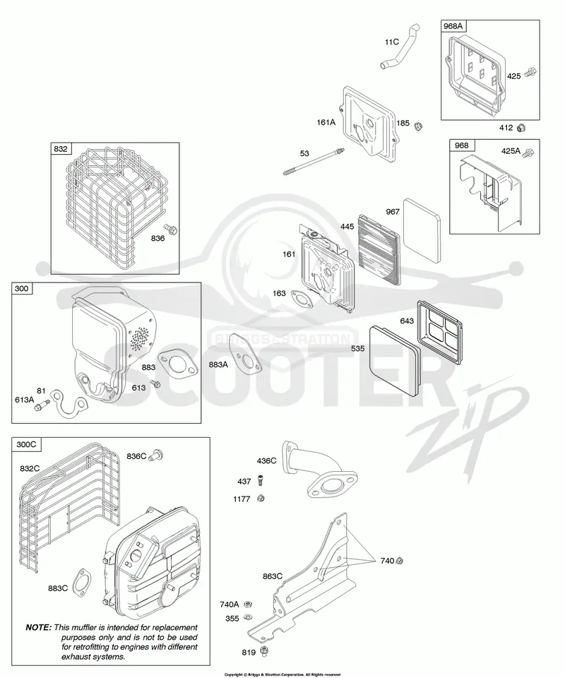 Air Cleaner, Exhaust System