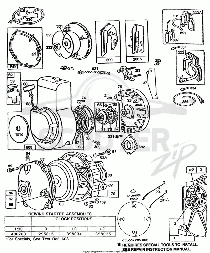 Gear Case,Blower Hsg.,Rewind