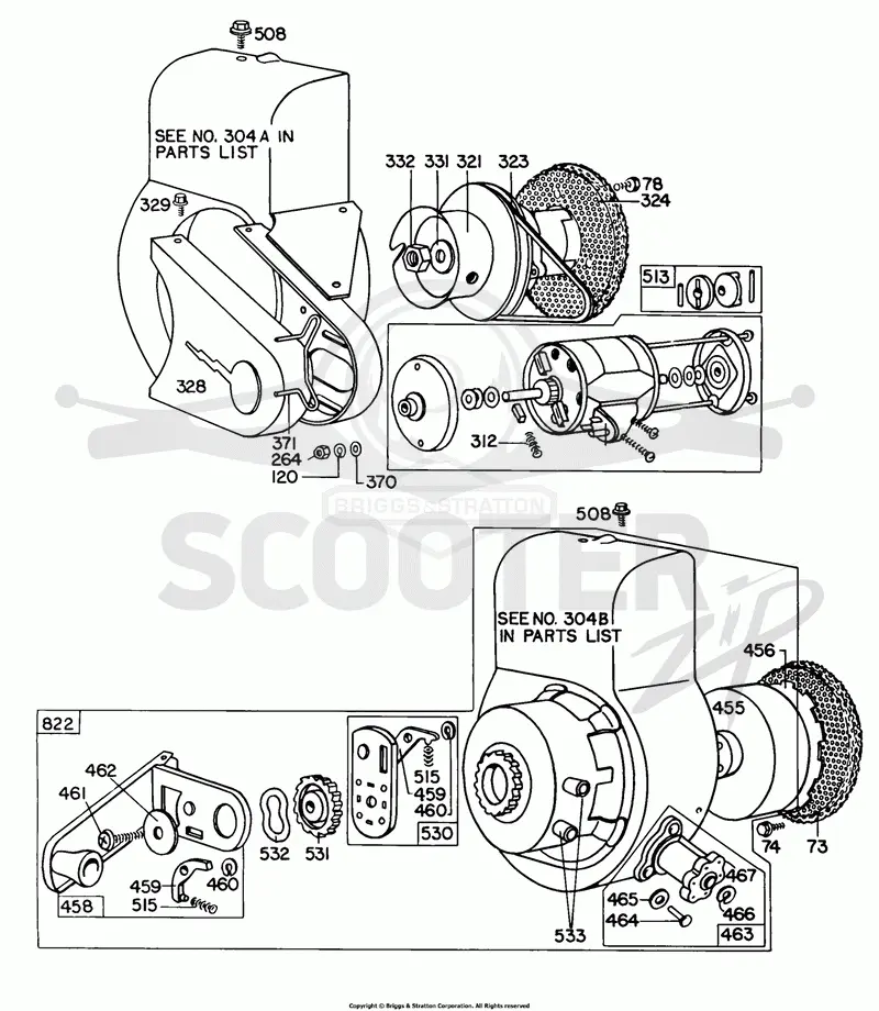 (2) Rewind Starter Assys.